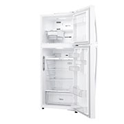 LG Top Mount Refrigerator, Smart Inverter, 438L, White, left side open view empty, GR-C639HWCL, thumbnail 6