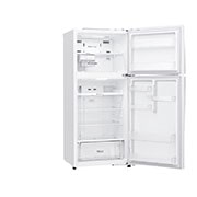LG Top Mount Refrigerator, Smart Inverter, 438L, White, right side open view empty, GR-C639HWCL, thumbnail 8