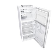 LG Top Mount Refrigerator, Smart Inverter, 438L, White, left top perspective without food, GR-C639HWCL, thumbnail 10