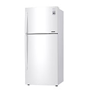 LG Top Mount Refrigerator, Smart Inverter, 438L, White, left side view, GR-C639HWCL, thumbnail 12
