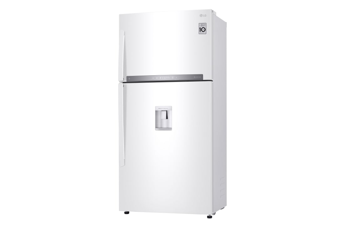 LG Top Freezer Refrigerator 630L Gross Capacity, DoorCooling⁺™, Hygiene FRESH⁺™ , White Color., Right side view, GRM-832DHWI, thumbnail 9
