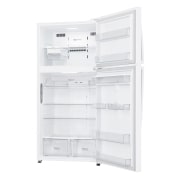 LG Top Freezer Refrigerator 630L Gross Capacity, DoorCooling⁺™, Hygiene FRESH⁺™ , White Color., Front half door open view, GRM-832DHWI, thumbnail 5