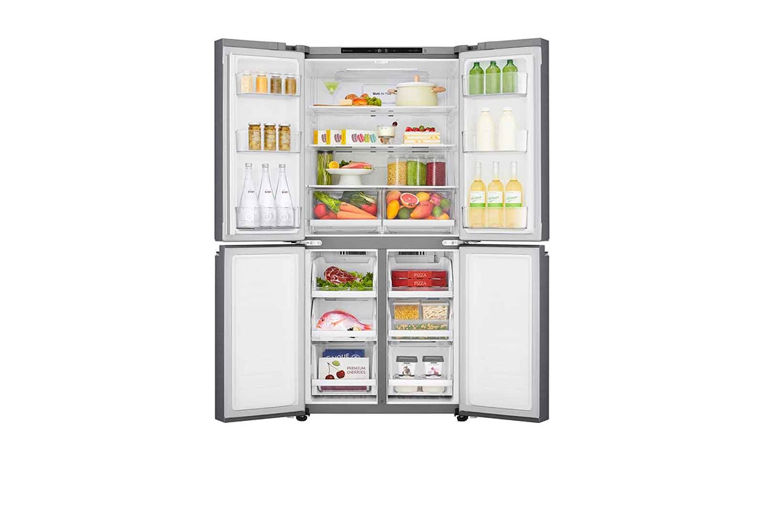 LG Four Doors Refrigerator 594L, Smart Diagnosis., Front Open Food View, GCB-334DVL, thumbnail 2