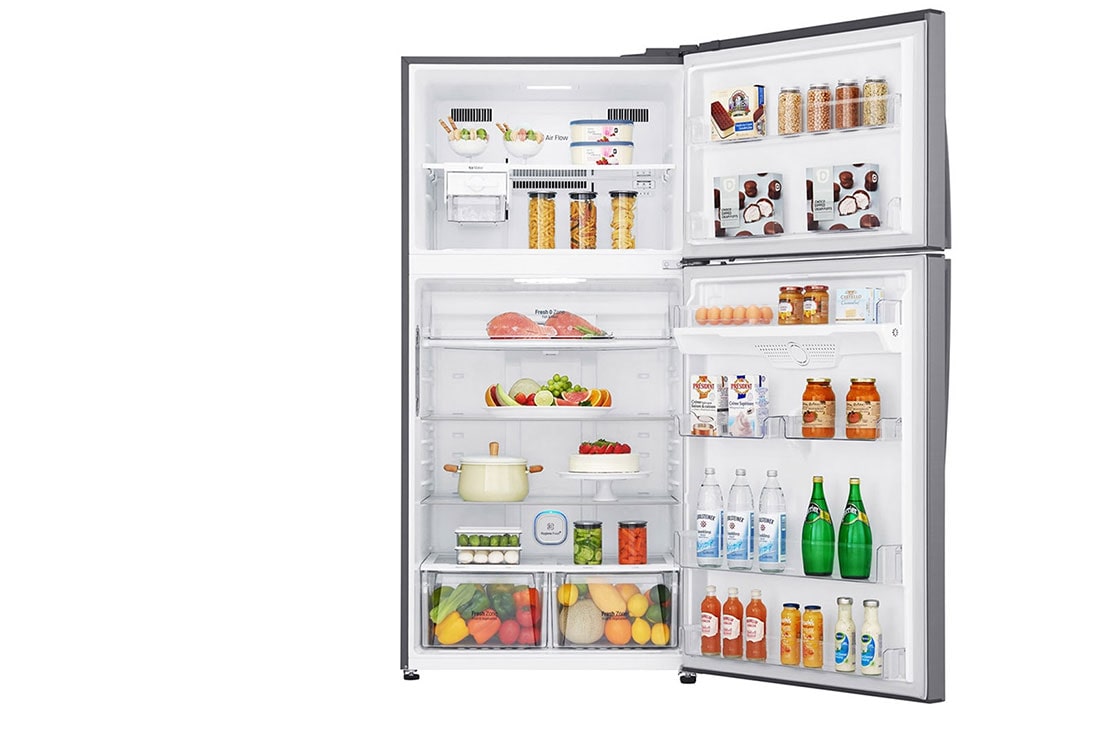 LG Top freezer 630L, Door Cooling, Inverter, Silver, front door open view, GRM-852HWI, thumbnail 2