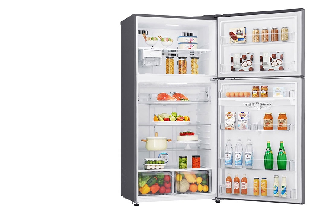 LG Top freezer 630L, Door Cooling, Inverter, Silver, front door open perspective view, GRM-852HWI, thumbnail 3