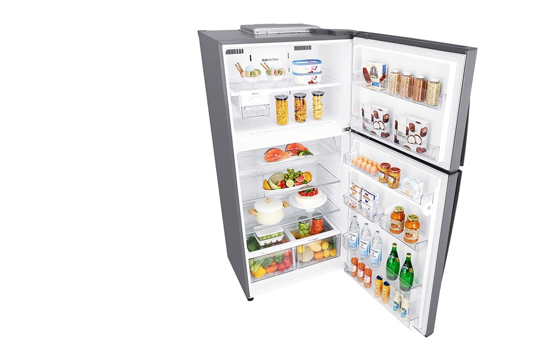 LG Top freezer 630L, Door Cooling, Inverter, Silver, door open perspective view , GRM-852HWI, thumbnail 9