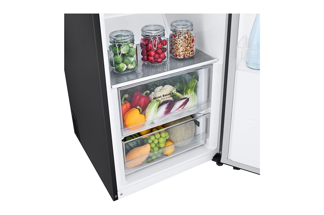 LG 386L LINEARCooling™ Refrigerator in Stainless Steel Finish, Inside Detail, GC-B511EADM, thumbnail 4