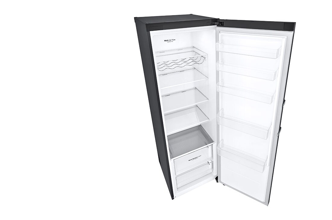 LG 386L LINEARCooling™ Refrigerator in Stainless Steel Finish, Top right perspective Open, GC-B511EADM, thumbnail 9