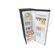 LG 386L LINEARCooling™ Refrigerator in Stainless Steel Finish, Top right perspective Open Food, GC-B511EADM, thumbnail 10