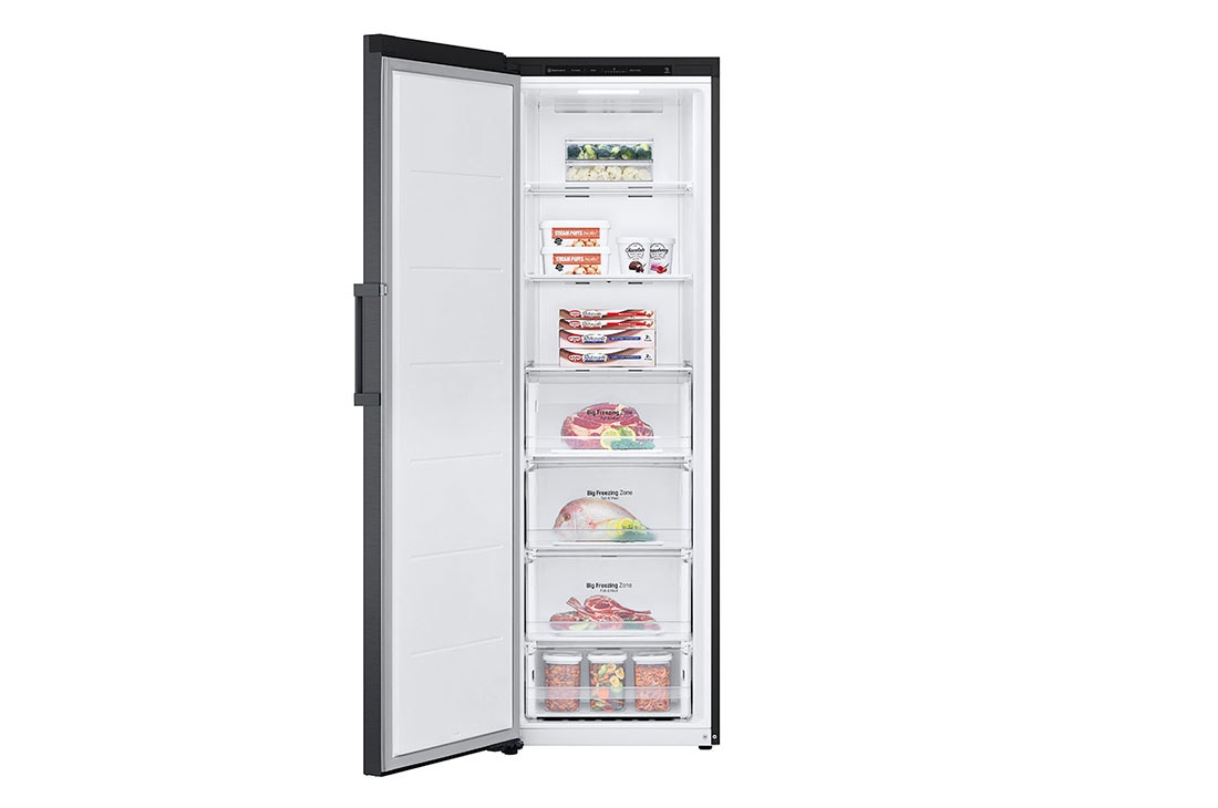 LG One Door freezer 324L, Door Cooling, Linear Cooling,Black, Front Open Food, GC-B514EAFM, thumbnail 2