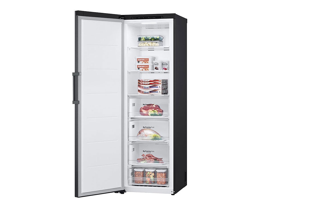 LG One Door freezer 324L, Door Cooling, Linear Cooling,Black, Right Side Open Food, GC-B514EAFM, thumbnail 5