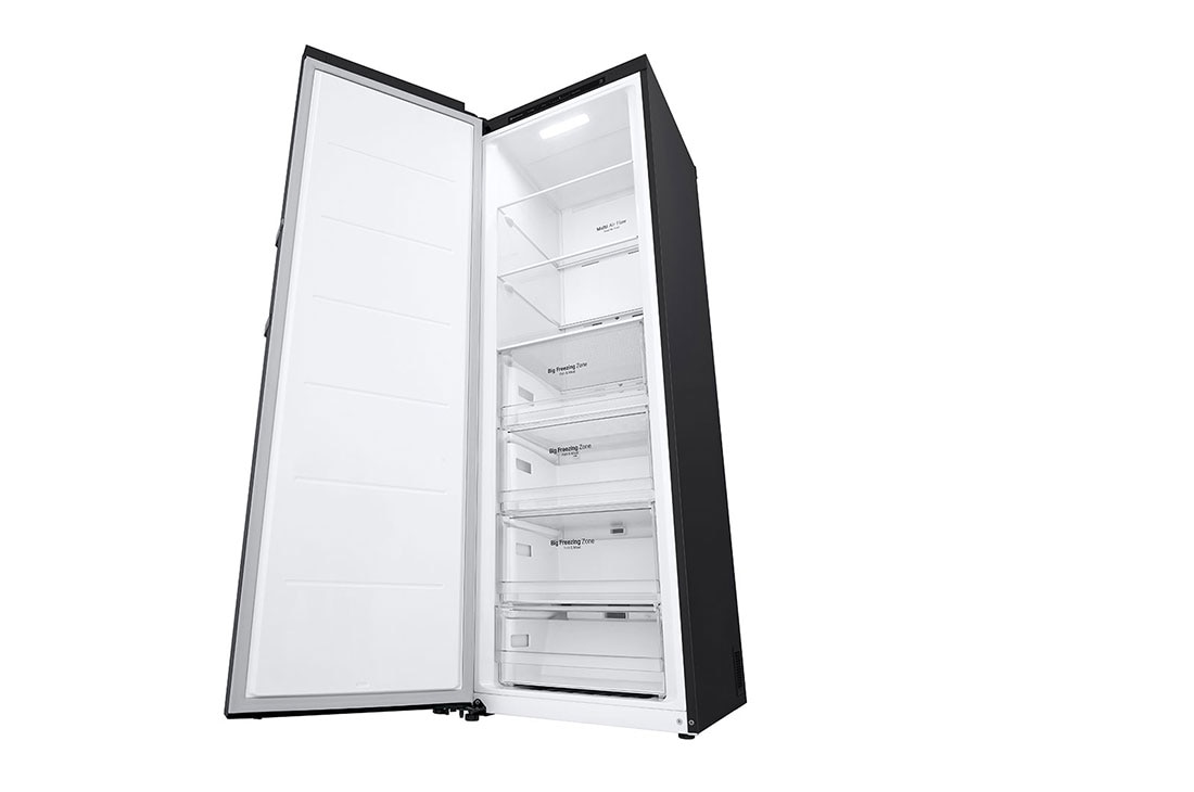 LG One Door freezer 324L, Door Cooling, Linear Cooling,Black,  Right Open, GC-B514EAFM, thumbnail 8