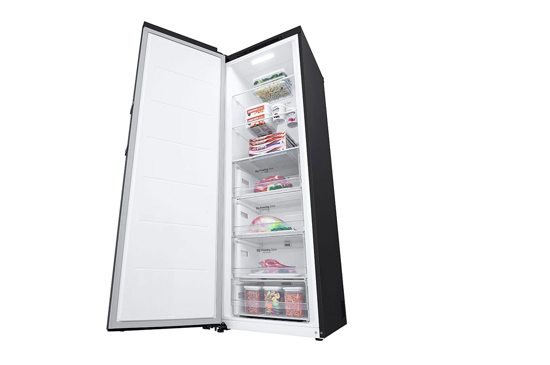 LG One Door freezer 324L, Door Cooling, Linear Cooling,Black,  Right Open Food, GC-B514EAFM, thumbnail 7