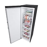 LG One Door freezer 324L, Door Cooling, Linear Cooling,Black, Top Right Open With food, GC-B514EAFM, thumbnail 11