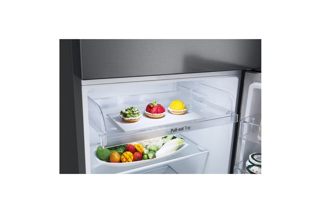 LG Top Freezer 375L, Linear Cooling, Smart Inverter , detail view of pull-out tray, GNB-562GVEP, thumbnail 8