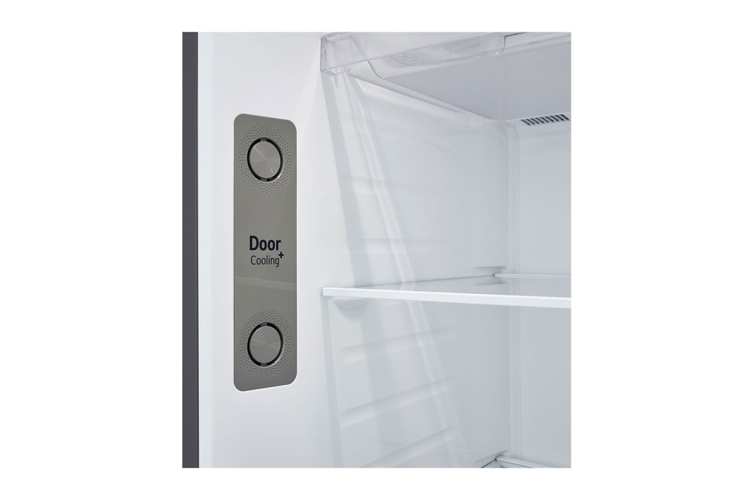 LG Top Freezer Refrigerator 493 L , Inverter Compressor, Door Cooling+™, Silver Color, detail view of temperature control knob, GNB-682FVFP, thumbnail 4