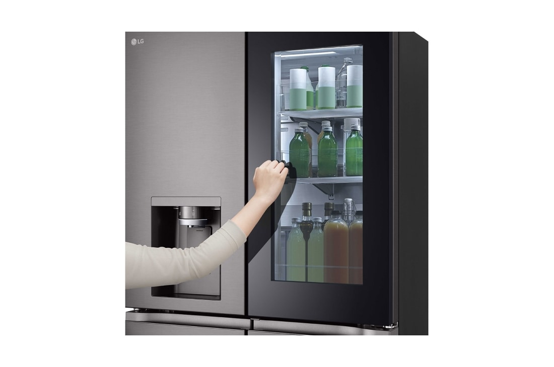LG InstaView Door-in-Door™, Four Door Refrigerator, 900L Gross Capacity with HygieneFRESH+™, ThinQ, GCX-334DFBB, thumbnail 6