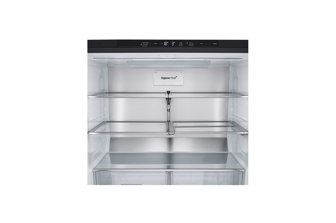 LG InstaView Door-in-Door™, Four Door Refrigerator, 900L Gross Capacity with HygieneFRESH+™, detail, GCX-334DFBB, thumbnail 11