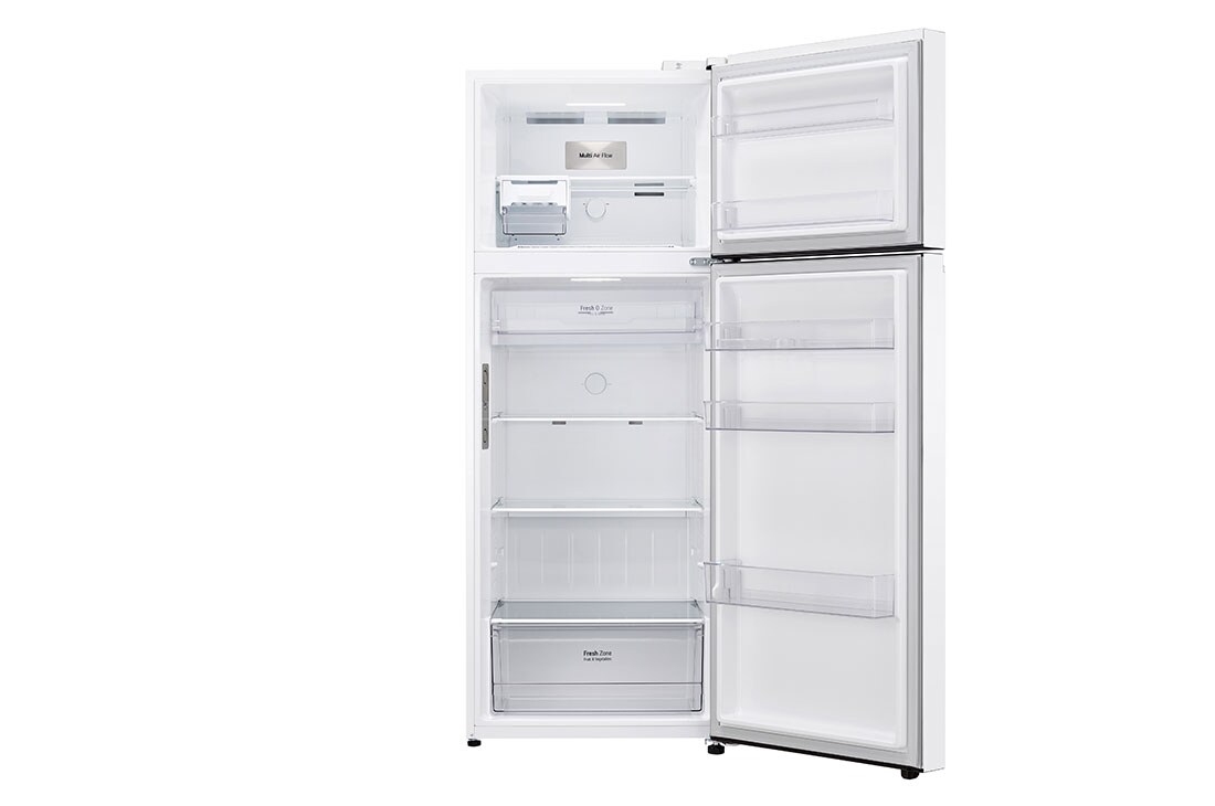 LG Top Freezer Refregirator , 493L White Color,Door Cooling+™, Smart Inverter, Front open view, GNB-682FVWP, thumbnail 3