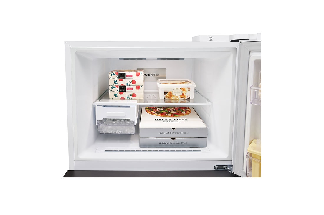LG Top Freezer Refregirator , 493L White Color,Door Cooling+™, Smart Inverter, Top freezer view with food, GNB-682FVWP, thumbnail 5