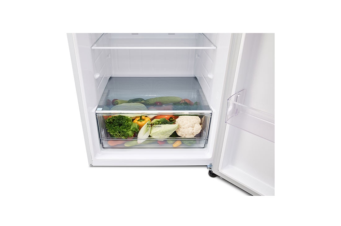 LG Top Freezer Refregirator , 493L White Color,Door Cooling+™, Smart Inverter, Bottom vegetable view, GNB-682FVWP, thumbnail 8
