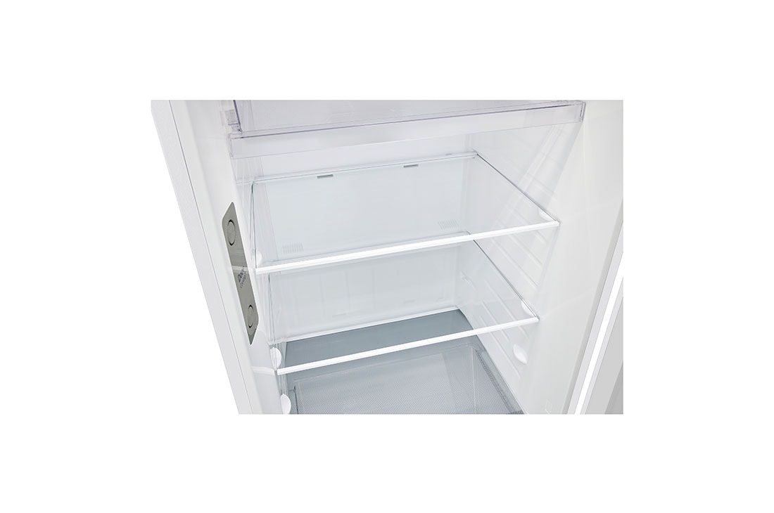 LG Top Freezer Refregirator , 493L White Color,Door Cooling+™, Smart Inverter, Shelfs view, GNB-682FVWP, thumbnail 9