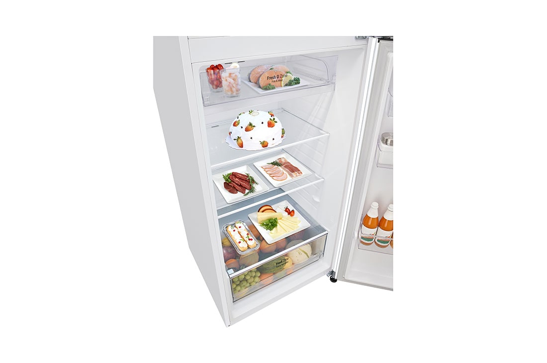 LG Top Freezer Refregirator , 493L White Color,Door Cooling+™, Smart Inverter, Bottom view, GNB-682FVWP, thumbnail 10