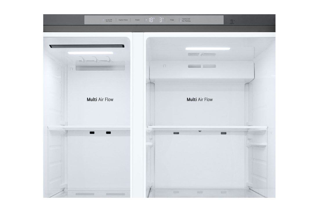 LG  Side by Side 625L Refrigerator, Smart Diagnosis™, LINEARCooling™, Prime Silver, Door cooling LED, GCL-287DVLN, thumbnail 6