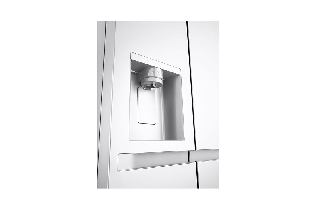 LG  Side by Side 625L Refrigerator, Smart Diagnosis™, LINEARCooling™, Essense White​, dispenser, GCL-287DVWN, thumbnail 8