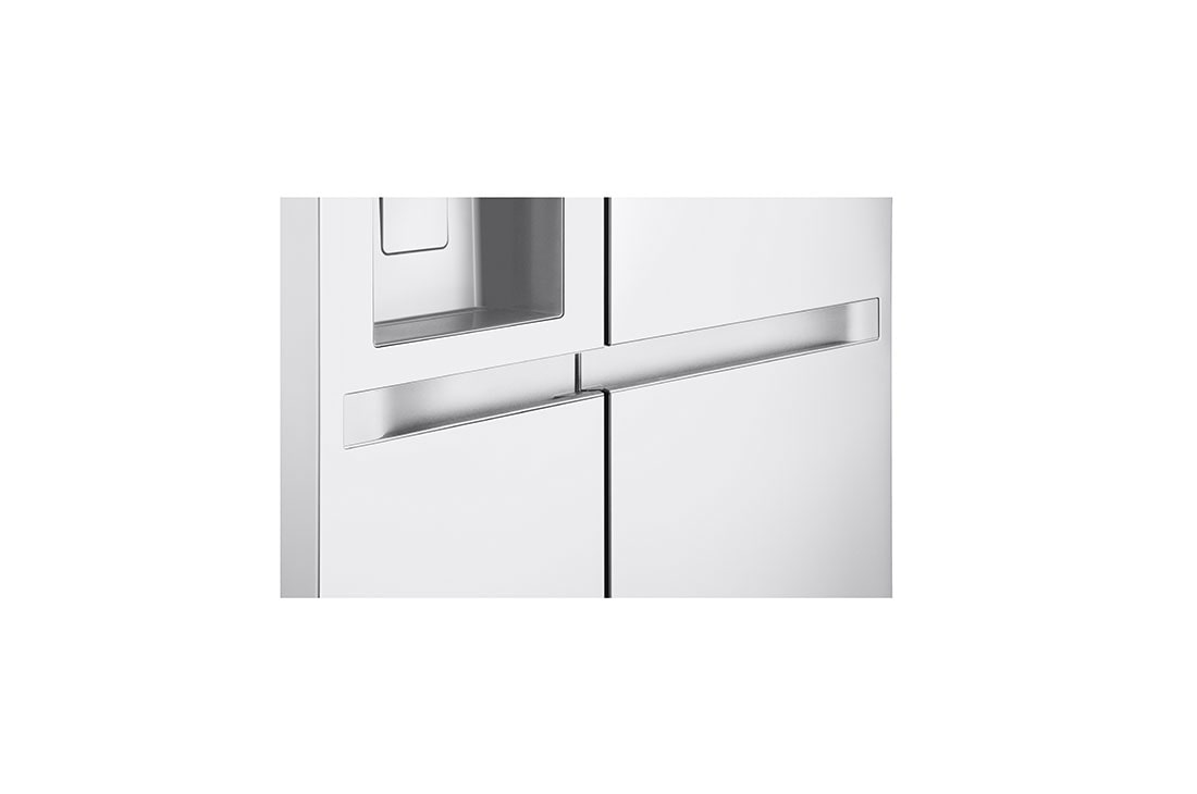 LG  Side by Side 625L Refrigerator, Smart Diagnosis™, LINEARCooling™, Essense White​, handle, GCL-287DVWN, thumbnail 9