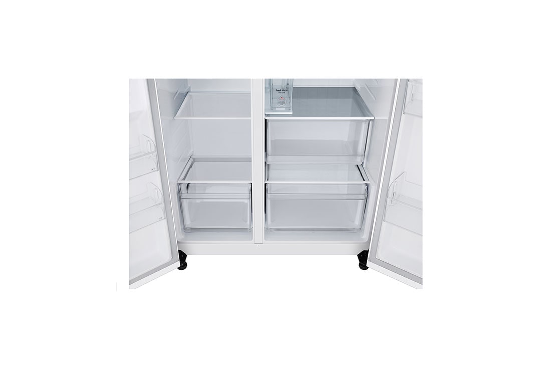 LG  Side by Side 625L Refrigerator, Smart Diagnosis™, LINEARCooling™, Essense White​, drawer, GCL-287DVWN, thumbnail 10