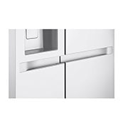 LG  Side by Side 625L Refrigerator, Smart Diagnosis™, LINEARCooling™, Essense White​, handle, GCL-287DVWN, thumbnail 9
