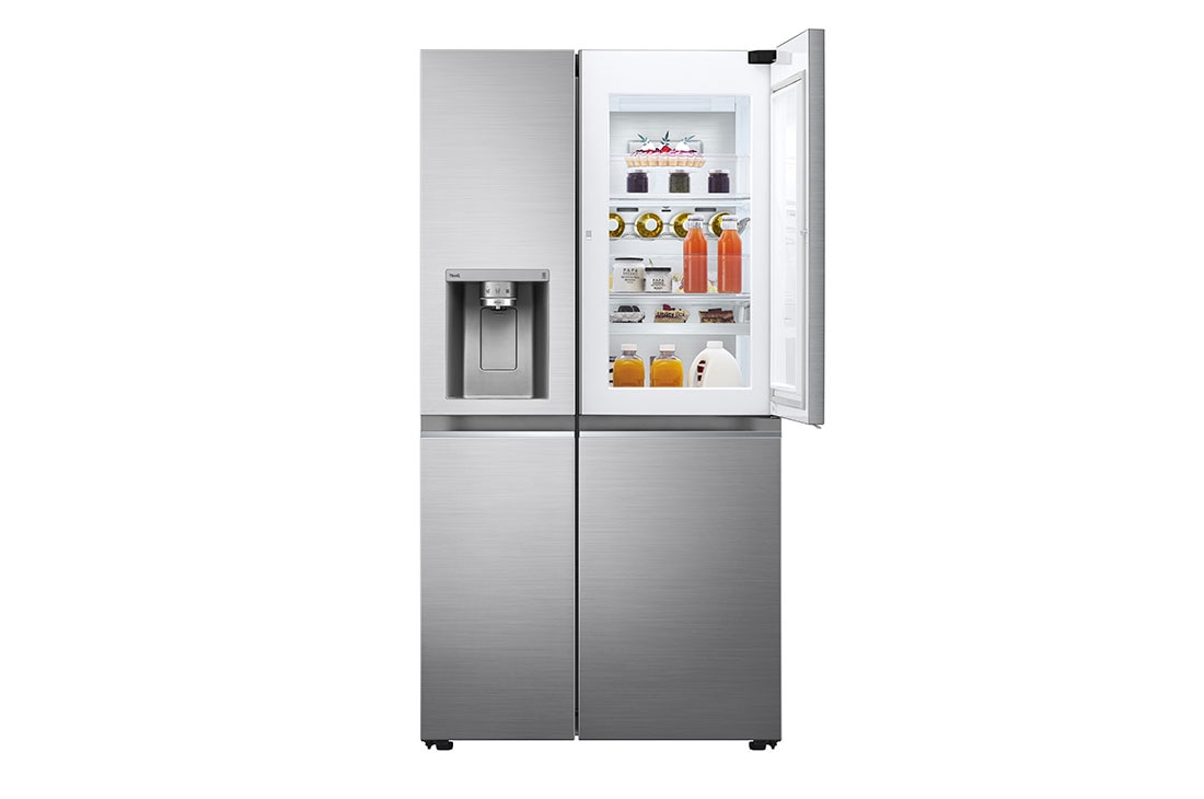 LG  Side by Side 611L Refrigerator, UVnano™, LINEARCooling™, ThinQ™. Platinum Silver, LG  Side by Side 611L Refrigerator, UVnano™, LINEARCooling™, ThinQ™. Platinum Silver, GCJ-287TVL, thumbnail 4