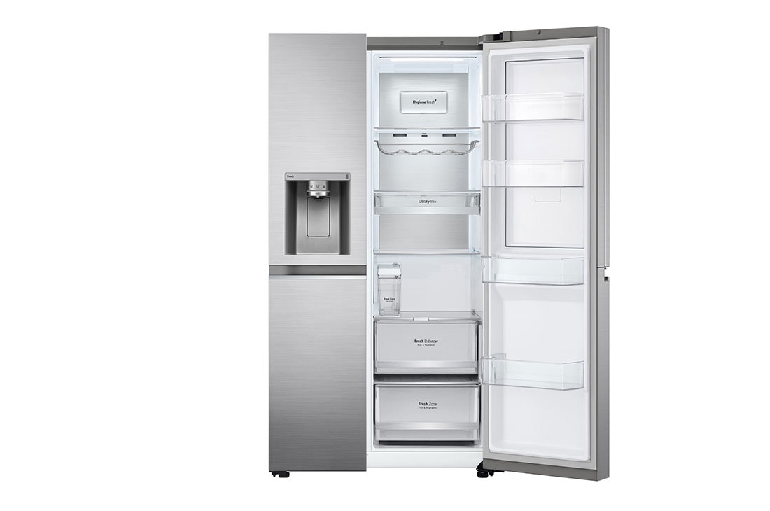 LG  Side by Side 611L Refrigerator, UVnano™, LINEARCooling™, ThinQ™. Platinum Silver, LG  Side by Side 611L Refrigerator, UVnano™, LINEARCooling™, ThinQ™. Platinum Silver, GCJ-287TVL, thumbnail 6