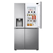 LG  Side by Side 611L Refrigerator, UVnano™, LINEARCooling™, ThinQ™. Platinum Silver, LG  Side by Side 611L Refrigerator, UVnano™, LINEARCooling™, ThinQ™. Platinum Silver, GCJ-287TVL, thumbnail 4
