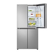 LG Multi Door Refregirator , 464L Silver  Color,Linear Cooling, Multi Air Flow, Top right door open with food, GCB-334DFPL, thumbnail 11