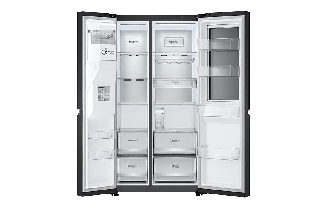 LG InstaView™ 617L Door In Door Refrigerator, UVnano™, LINEARCooling™, ThinQ™ in Essence Black Steel, GCX-287TVAN, GCX-287TVAN, thumbnail 4