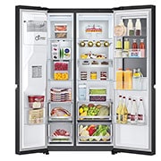 LG InstaView™ 617L Door In Door Refrigerator, UVnano™, LINEARCooling™, ThinQ™ in Essence Black Steel, GCX-287TVAN, GCX-287TVAN, thumbnail 3