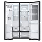 LG InstaView™ 617L Door In Door Refrigerator, UVnano™, LINEARCooling™, ThinQ™ in Essence Black Steel, GCX-287TVAN, GCX-287TVAN, thumbnail 4