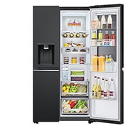LG InstaView™ 617L Door In Door Refrigerator, UVnano™, LINEARCooling™, ThinQ™ in Essence Black Steel, GCX-287TVAN, GCX-287TVAN, thumbnail 5