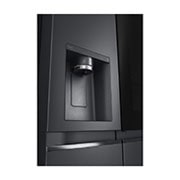 LG InstaView Door-in-Door, Four Door Refrigerator, 705L, Hygeine Fresh , Matte Black, Water detail view, GCX-287TVB, thumbnail 7
