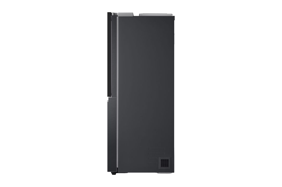 LG InstaView Door-in-Door, Four Door Refrigerator, 705L, Hygeine Fresh , Matte Black, side view, GCX-287TVB, thumbnail 14