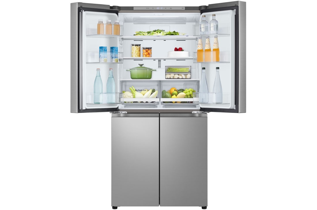 LG Multi Door Refregirator , 464L Silver  Color,Door Cooling+™, Multi Air Flow, Front bottom open doors with food, GCB-244DFPL, thumbnail 7