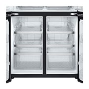 LG 4 Doors Refrigerator, 705L Gross Capacity with HygieneFRESH+™Black Stainless, inside view, GCX-274DFBC, thumbnail 11