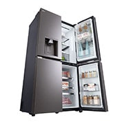 LG 4 Doors Refrigerator, 705L Gross Capacity with HygieneFRESH+™Black Stainless, left food, GCX-274DFBC, thumbnail 13