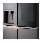 LG 4 Doors Refrigerator, 705L Gross Capacity with HygieneFRESH+™Black Stainless, handle, GCX-274DFBC, thumbnail 8