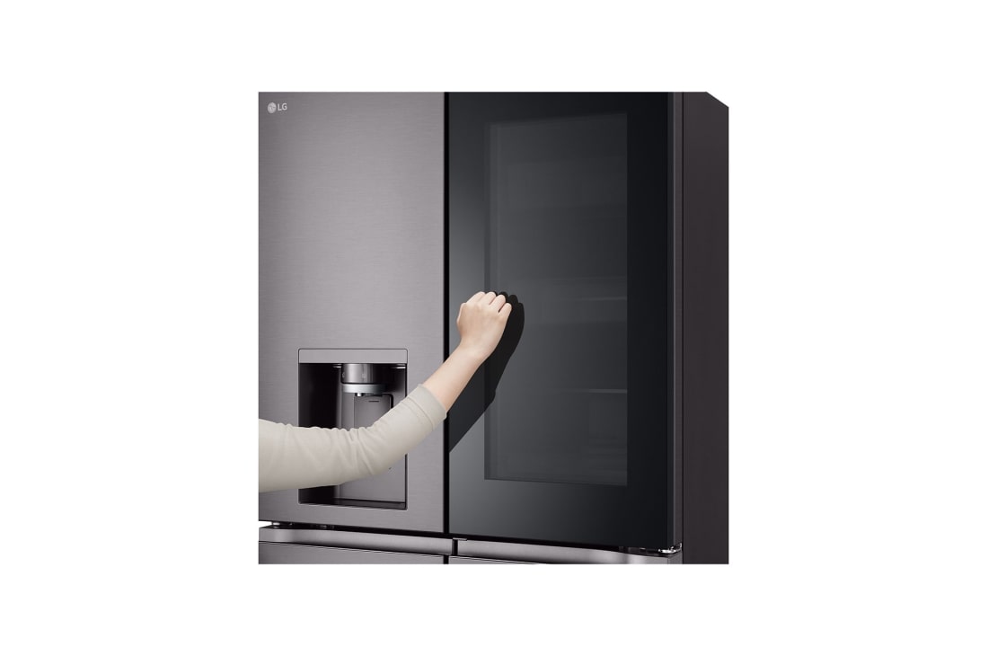 LG 4 Doors Refrigerator, 705L Gross Capacity with HygieneFRESH+™Black Stainless, display, GCX-274DFBC, thumbnail 5