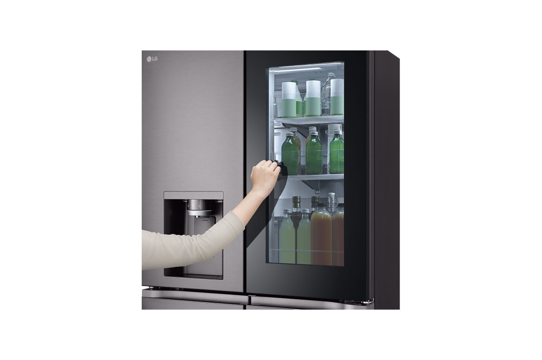 LG 4 Doors Refrigerator, 705L Gross Capacity with HygieneFRESH+™Black Stainless, dispaly led, GCX-274DFBC, thumbnail 6