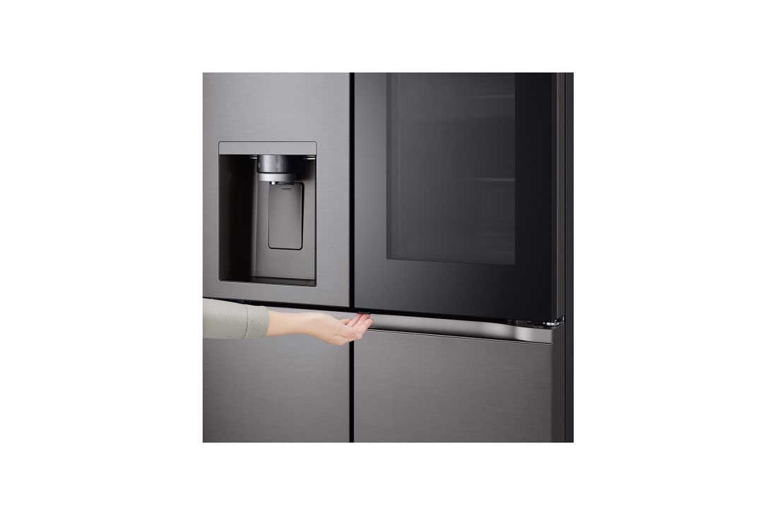 LG 4 Doors Refrigerator, 705L Gross Capacity with HygieneFRESH+™Black Stainless, handle, GCX-274DFBC, thumbnail 8