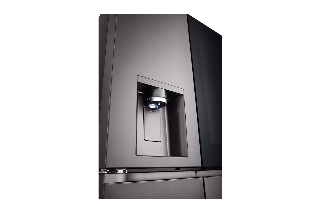 LG 4 Doors Refrigerator, 705L Gross Capacity with HygieneFRESH+™Black Stainless, dispenser, GCX-274DFBC, thumbnail 10